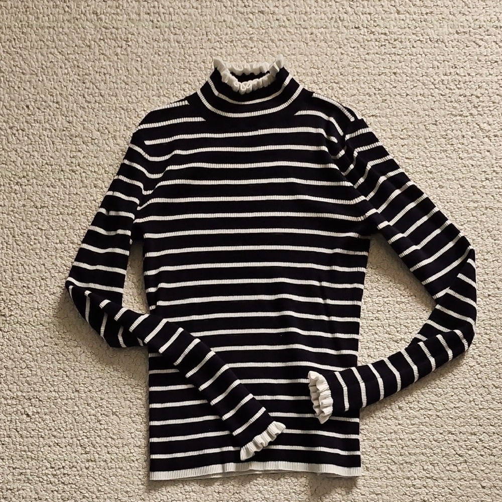 Club Monaco Navy and White Strip